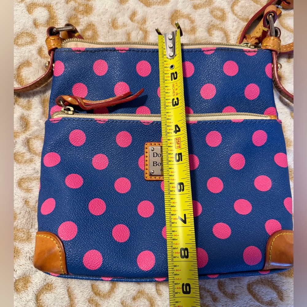 Dooney & Bourke Blue and Pink Polka Dots Crossbody
Bag Women’s - Picture 5 of 13